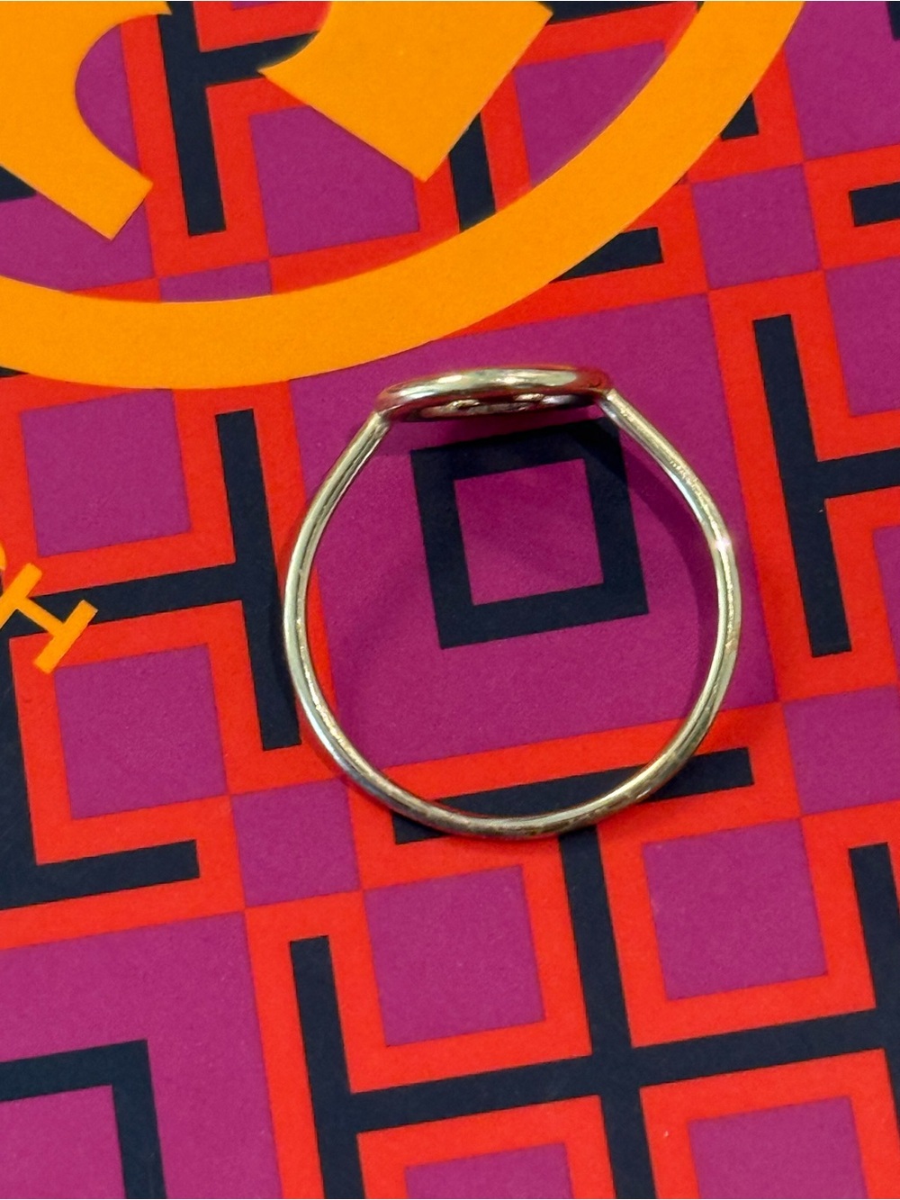 TORY BURCH Miller Delicate Ring in 18k Plated Gold Size 7 - Picture 7 of 10